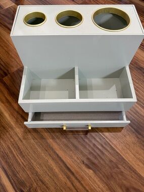 Williams-Sonoma Hot Tools Organizer with Gold Accents Multi-Compartment Storage